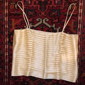Loré Saks Fifth Avenue Pleated Silk Camisole/ Tank
